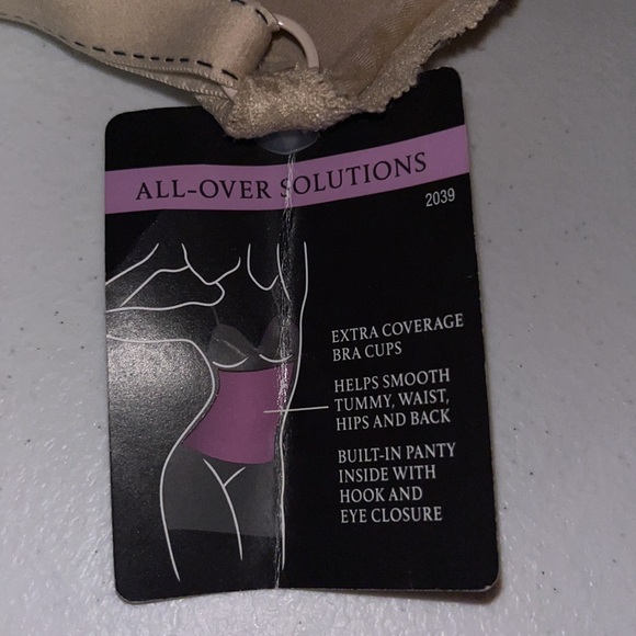 Maidenform womens beige slip with built in bra w/ cups and panties size 34D NWT - Picture 5 of 6